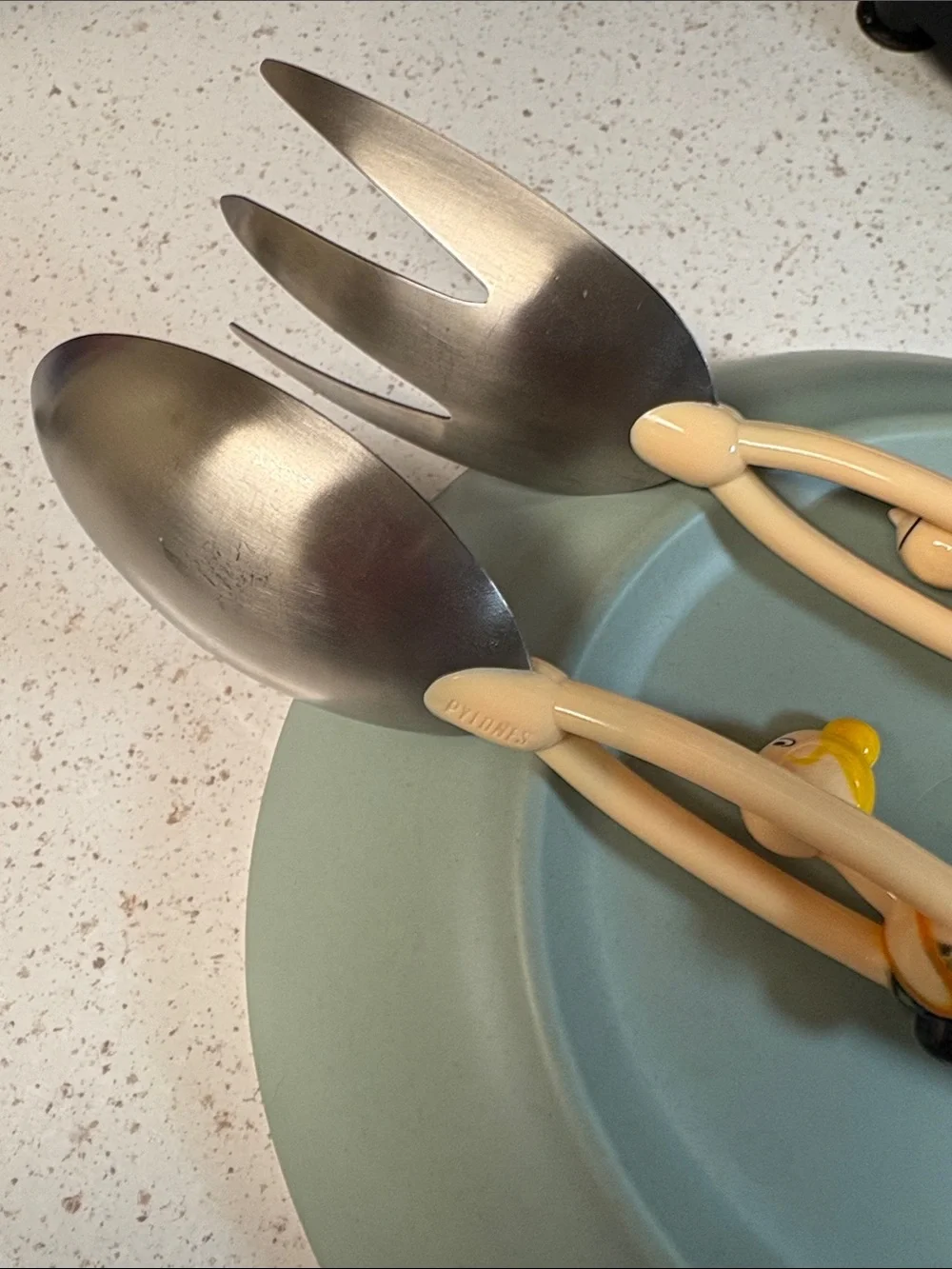 Pylones of Paris - swimmers -Handled Salad Serving set